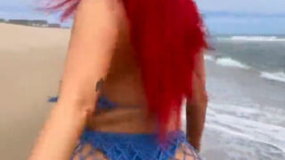 Justina Valentine onlyfans leak – show off bib ass on beach